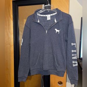 VS Pink Gray Quarter-zip